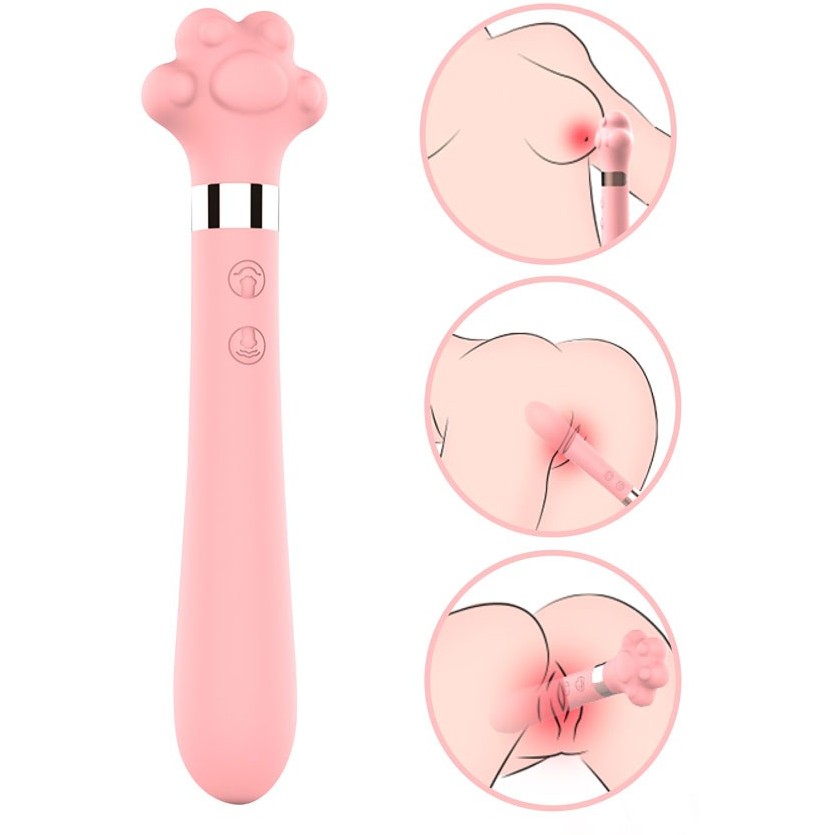Оригинальный вибратор «Meow» с пульсацией, shd-s359