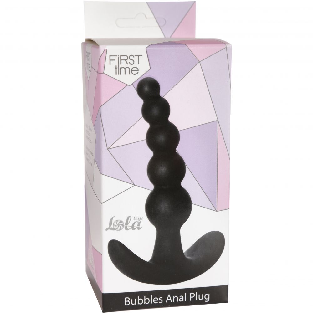 Анальная пробка «Bubbles Anal Plug Black» First Time by Lola, 5001-03