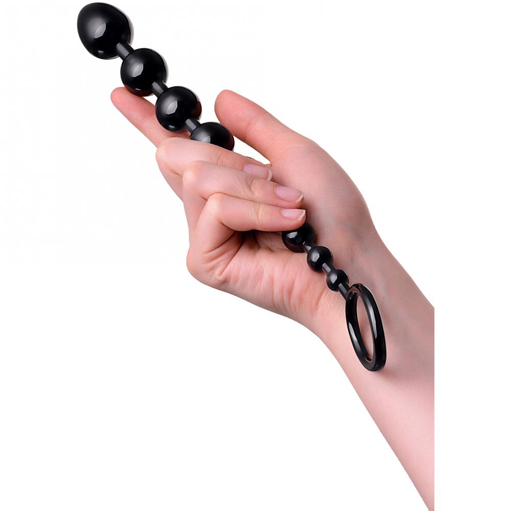 Анальная цепочка «Anal Beads» с кольцом, A-Toys 761310