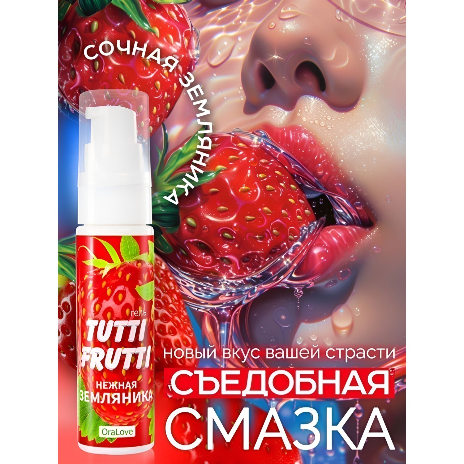 Гель «Tutti-Frutti Oralove Земляника»,30 мл